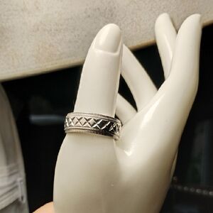 Spikes Stainless Steel Men's Ring Size 11